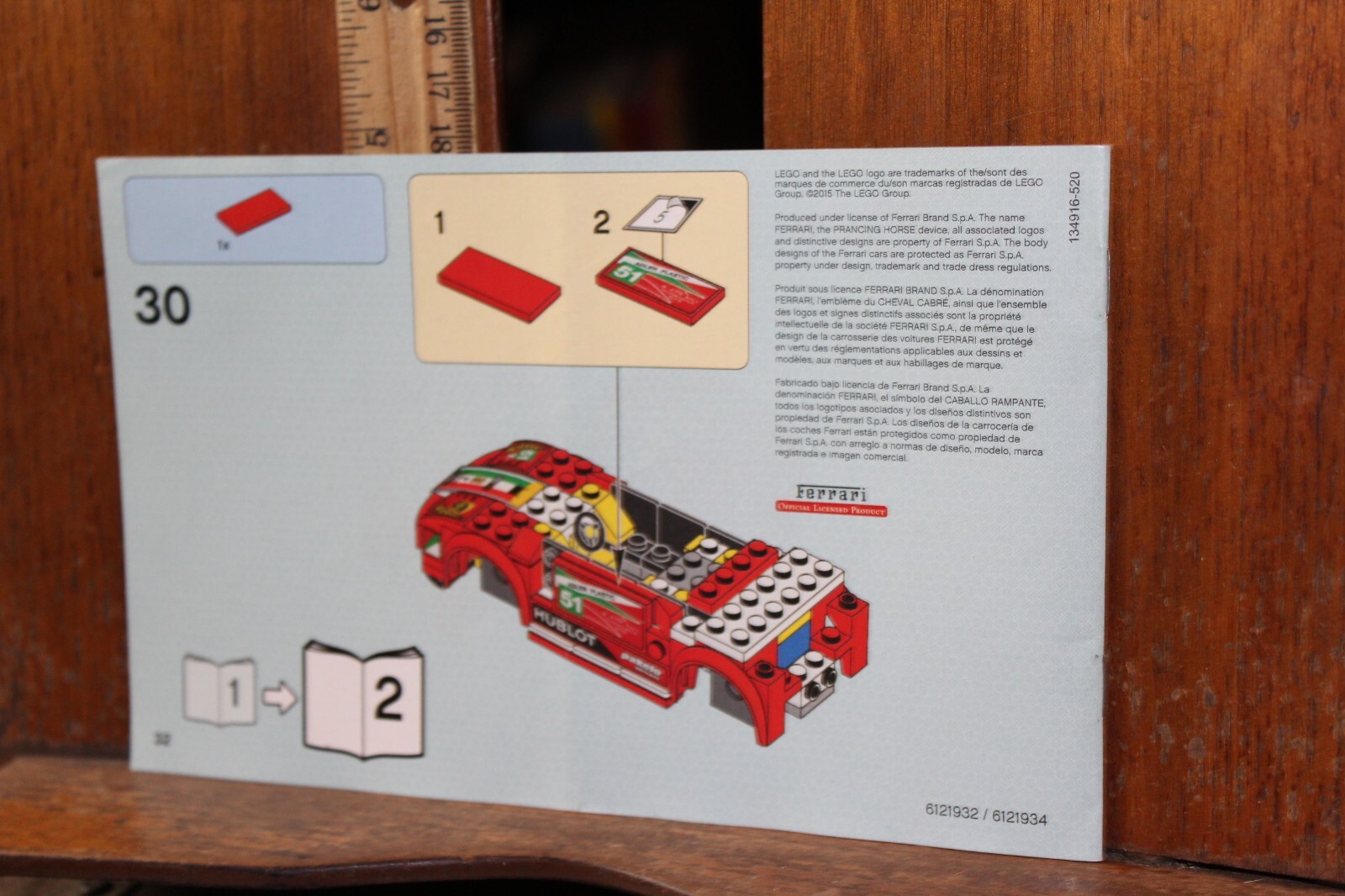 Lego Instruction Manual Speed Champions #75908 Ferrari #1 | eBay