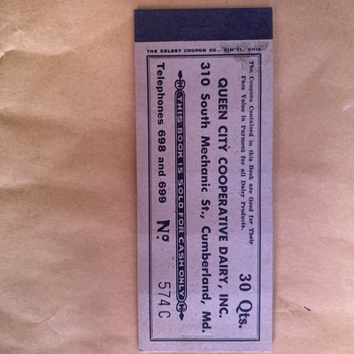 QUEEN CITY COOPERATIVE DAIRY COUPON BOOK COMPLETE BOOK Rare In Great Condition