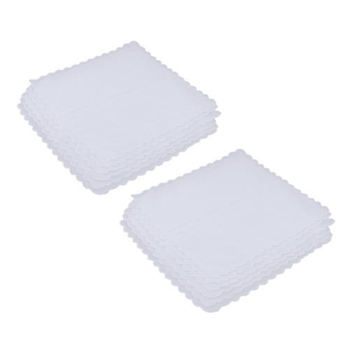 12x Baumwolle Uni Weiß Taschentücher Damen Hochzeit Taschentücher Quadrat Taschentuch Großpackung - Bild 10 von 10