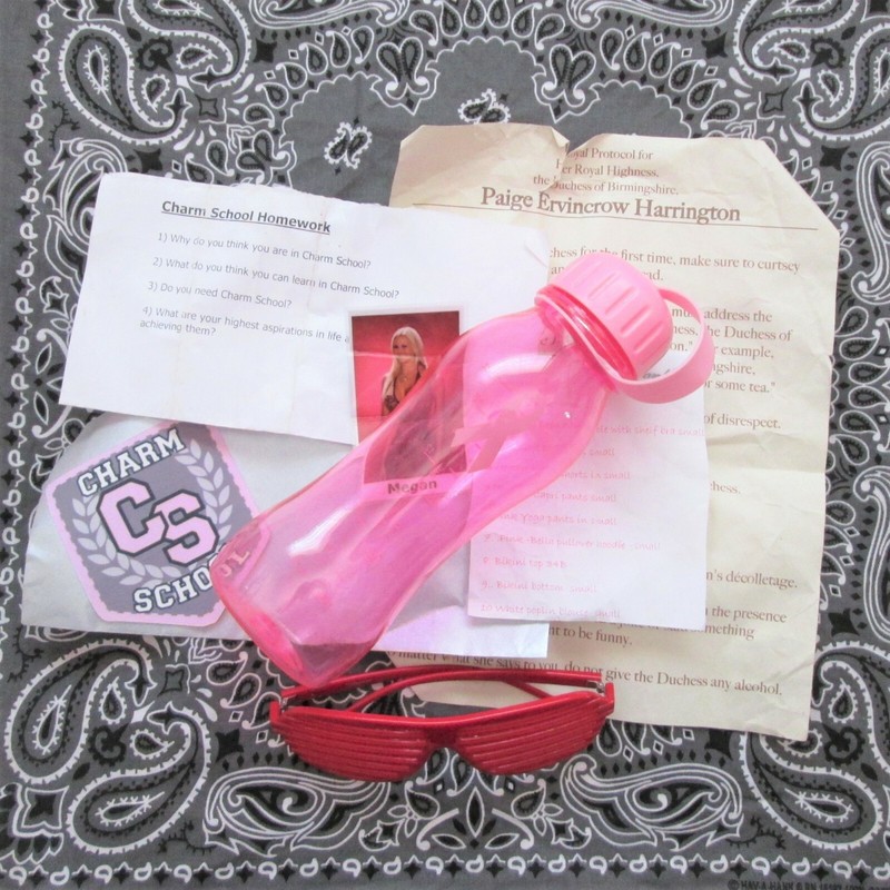 RARE vh1 rock of love Charm School reality tv show props 9 piece set lot