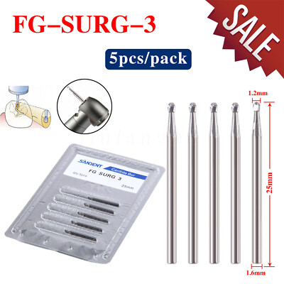 Cross Cut Lindemann Tungsten Carbide FG Dental Bur 25mm, Bone Surgery