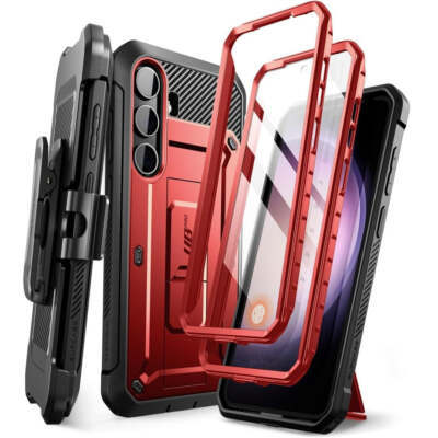 Handyhülle für Galaxy S24 Supcase Case Cover Hülle Etui Tasche Futeral Rot