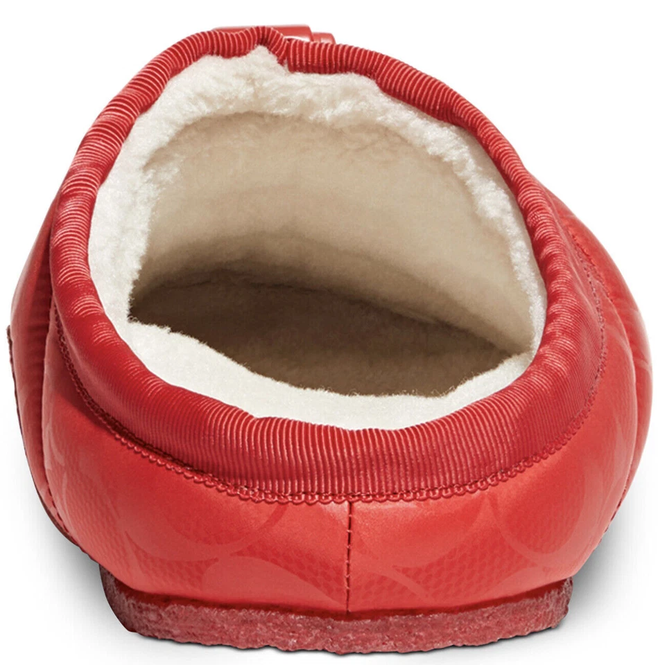 Zapatillas Coach Rachelle rojas para mujer zueco sin cordones logotipo piel C talla 6,5-9 $145 Foto 4 de 4