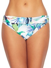 NEW La Blanca In The Moment Shirred Band Hipster Bikini Bottom Size 14