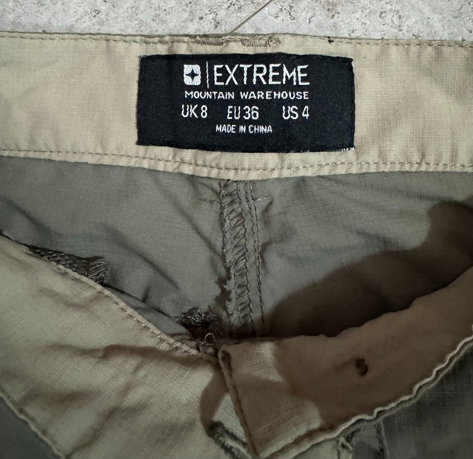 Mountain Warehouse Women’s 3/4 Walking Trousers Size 8 Khaki eBay