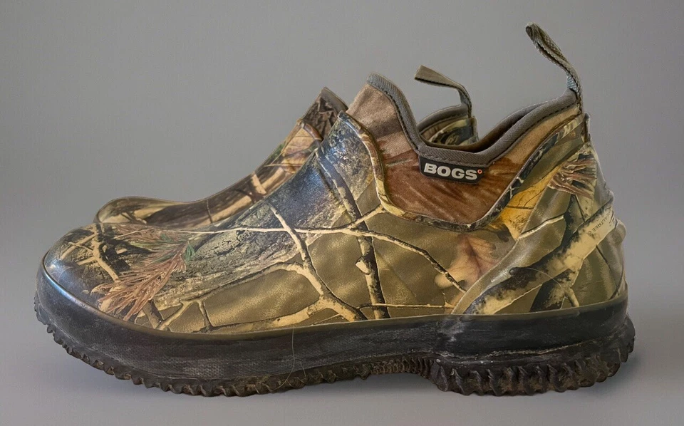 BOGS Field Trekker Hunt Fish Rubber Shoes Mens 12 Woodland Camo Waterproof - Image 3 of 4