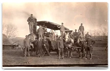 RPPC c1910 Farmers Using Horse Power And Steam Machine Power Portrait A73