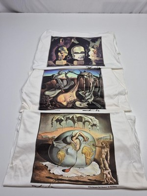 Vintage Salvador Dali Museum Shirt Men's Large White Graphic Tee Lot 3 Jerzees