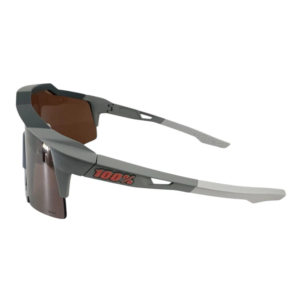 100% Speedcraft Soft Tact Stone Grey Hiper Crimson Mirror Lens 60007-00002 - Image 3 of 4