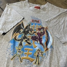 Vintage 90s Yu-Gi-Oh Graphic T-Shirt Anime Manga Promo Tee Youth XL Men  s Small
