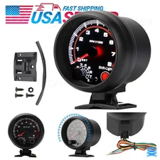 3.75" 12V Car Tachometer Gauge Meter 0-8000 RPM With LED Shift Light Universal