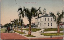 Vintage 1910s PALATKA, Florida Postcard CITY HALL Building / Street View /UNUSED Vintage 1910s PALATKA, Florida Postcard CITY HALL Building / Street View /UNUSED