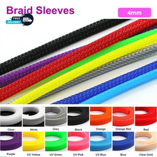 PET Expandable Insulated Braided Sleeving Wire Cable Sleeve Protect ALL SIZE LOT