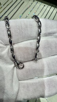 Kette Weißgold 18Kt 750 Jersey Elegant 45 CM Gewicht 15,00 G Chimento