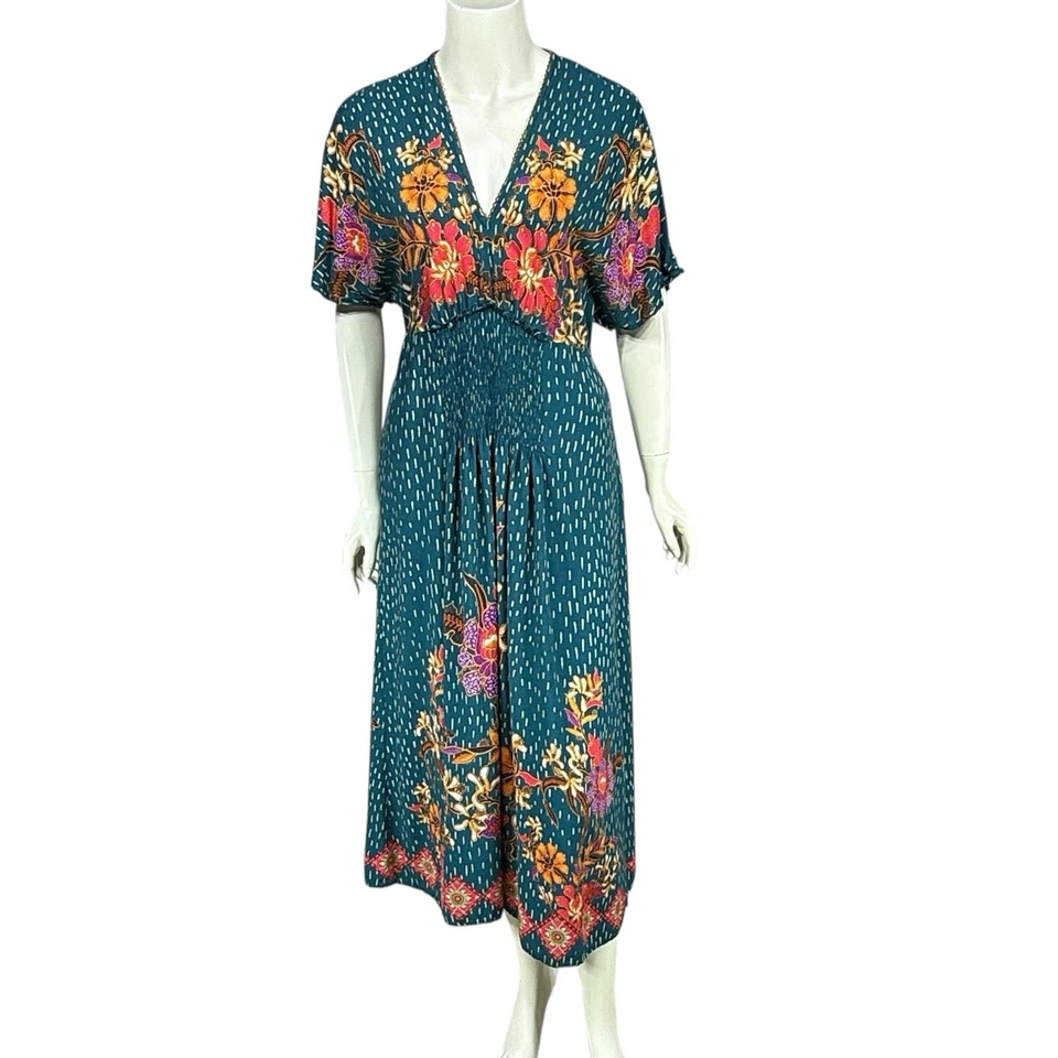 Vestido Anthropologie Blank London para mujer talla única floral calzoncillo midi kimono boho Foto 2 de 4