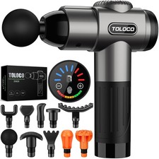 TOLOCO Massage Gun, Deep Tissue Back Massage for Athletes for Pain Relief, Percu
