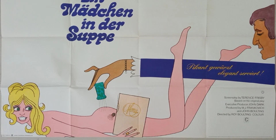 P341 Kinoplakat EIN MÄDCHEN IN DER SUPPE Peter Sellers, Goldie Hawn 1971 QUAD #2 - Bild 3 von 4