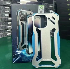 R-JUST Metal Shockproof Armor Back Case Fo iPhone 16 15 14 13 12 Pro max Plus