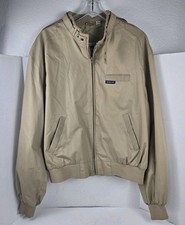 Vintage 90s Members Only Iconic Racer Bomber Jacket Classic Tan Zip Size 46 MINT