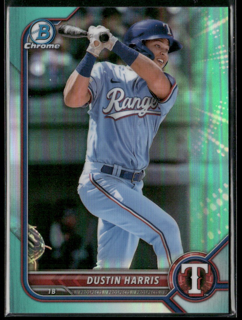 2022 Bowman #BCP-119 Dustin Harris Chrome Prospects Aqua Refractors #/125