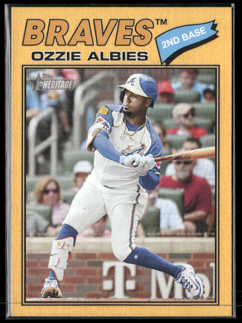2026 Topps Heritage #264 Ozzie Albies Dark Yellow