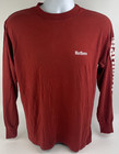 Marlboro Vintage Long Sleeve T-Shirt Sleeve Graphic Red Sz Medium