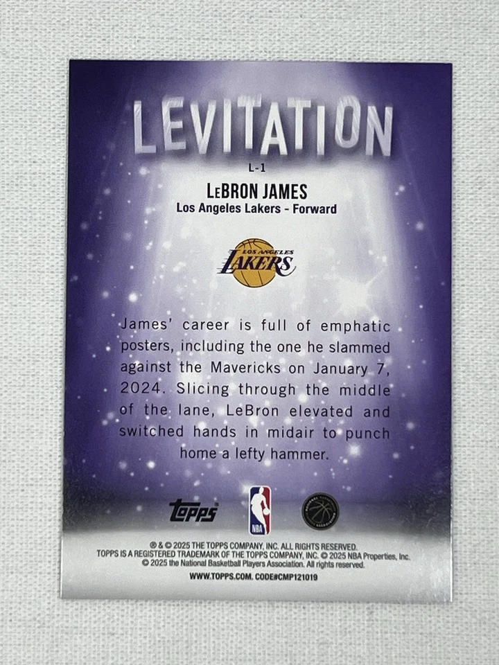 2025-2026 Flagship Topps LeBron James Levitation Orange SSP # /25 📈INVEST - Image 3 of 3