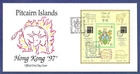 1997 Pitcairn Islands FDC "Hong Kong '97" $5 souvenir sheet issue