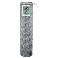 Rangemaster 6003 Poultry Net, 150 ft L, 48 in W, 20 Gauge, Hexagonal Mesh, 2 in 0.82 per foot
