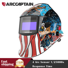 ARCCAPTAIN Large View Area Welder Helmet Auto-Darkening Welding Helmet 4 Sensors