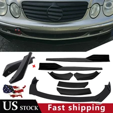 Front Bumper Lip Chin Spoiler Body Kit Splitter Side Skirt For Mercedes-Benz