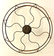 12" General Electric Desk Fan Guard Steel Cage OEM GE Badge USA 1920s Antique
