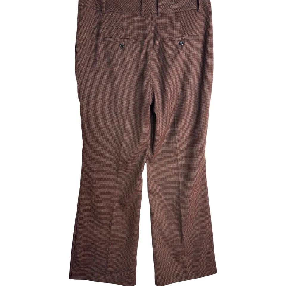 Worthington Industries Size 14P High Rise Trouser Rust/Black Plaid  Wrinkle Free - Image 2 of 3