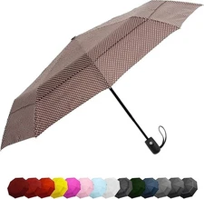 EEZ-Y Compact Windproof Double Canopy Lightweight Travel Umbrella NWT