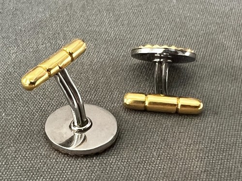Vintage Rolex cufflinks in steel and 18-karat gold - Imagen 4 de 6