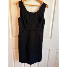 The Limited Womens Size 8 Black Sleeveless Pleated Sheath Dress with Pockets