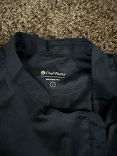 Chef Works Women's Navy Long Roll Sleeve Coach Jacket Size Large