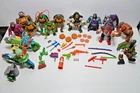​Vintage Playmates TMNT Action Figure Lot of 4 Turtles Splinter Accessories AS-I