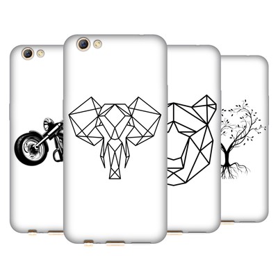 OFFICIAL HAROULITA BLACK AND WHITE 3 SOFT GEL CASE FOR OPPO PHONES