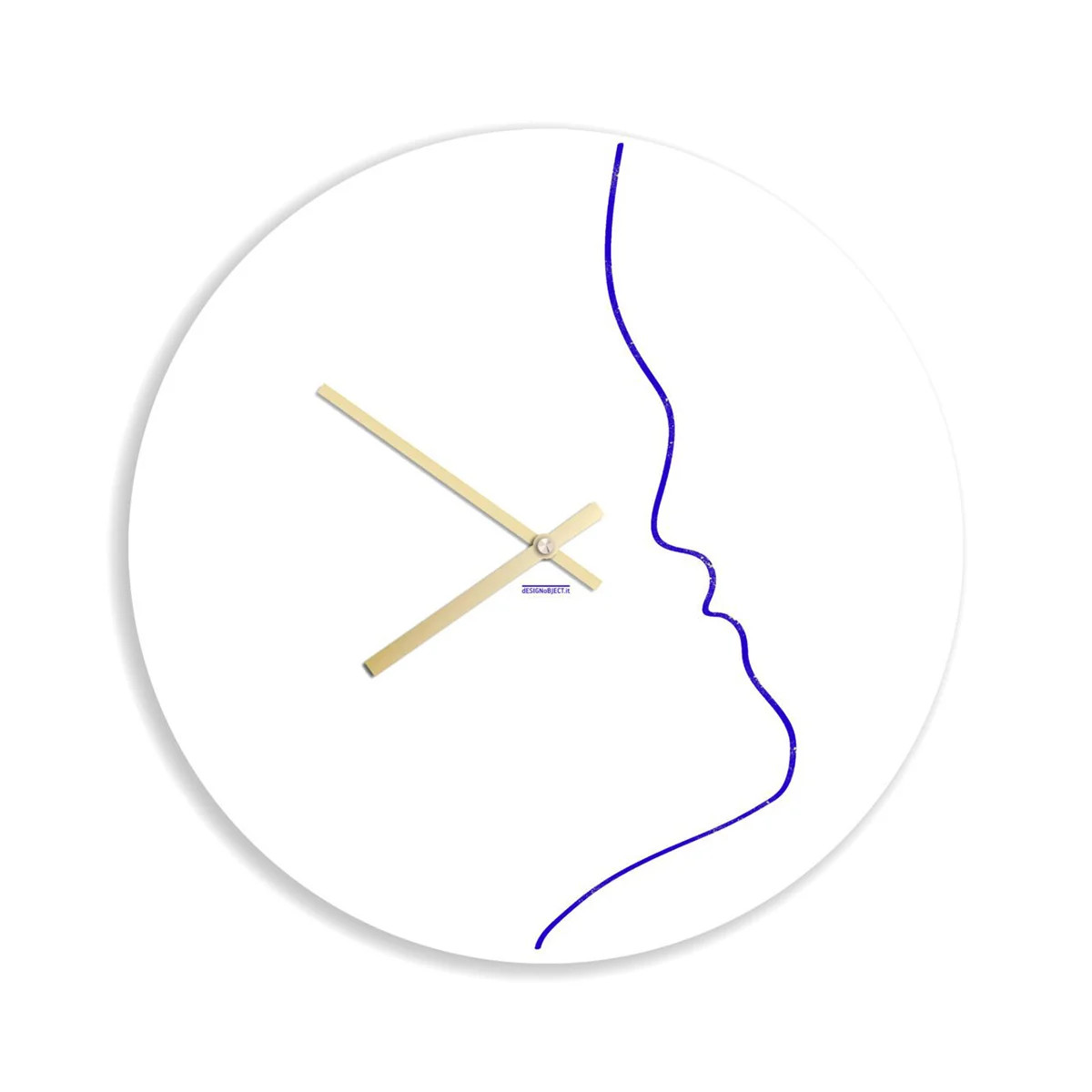 Horloge murale design en métal Il Bacio sculpture romantique en acier