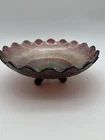 Vintage Westmoreland Amethyst Purple Glass Louisa Footed Carnival  Bowl