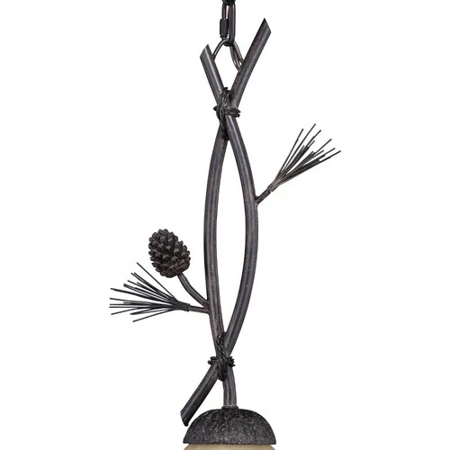Sierra 1-Light Mini Pendant in Rustic and Bell Style 19.75 Inches Tall and 5.75 - Picture 3 of 5
