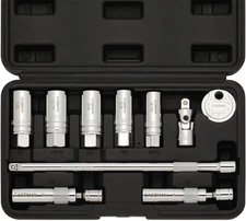 CASOMAN 10PCS 3/8"Drive Magnetic Spark Plug 10-Piece Set with Accessory 