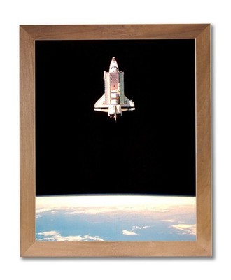 NASA Space Shuttle Door Photo Wall Picture Honey Framed Art Print