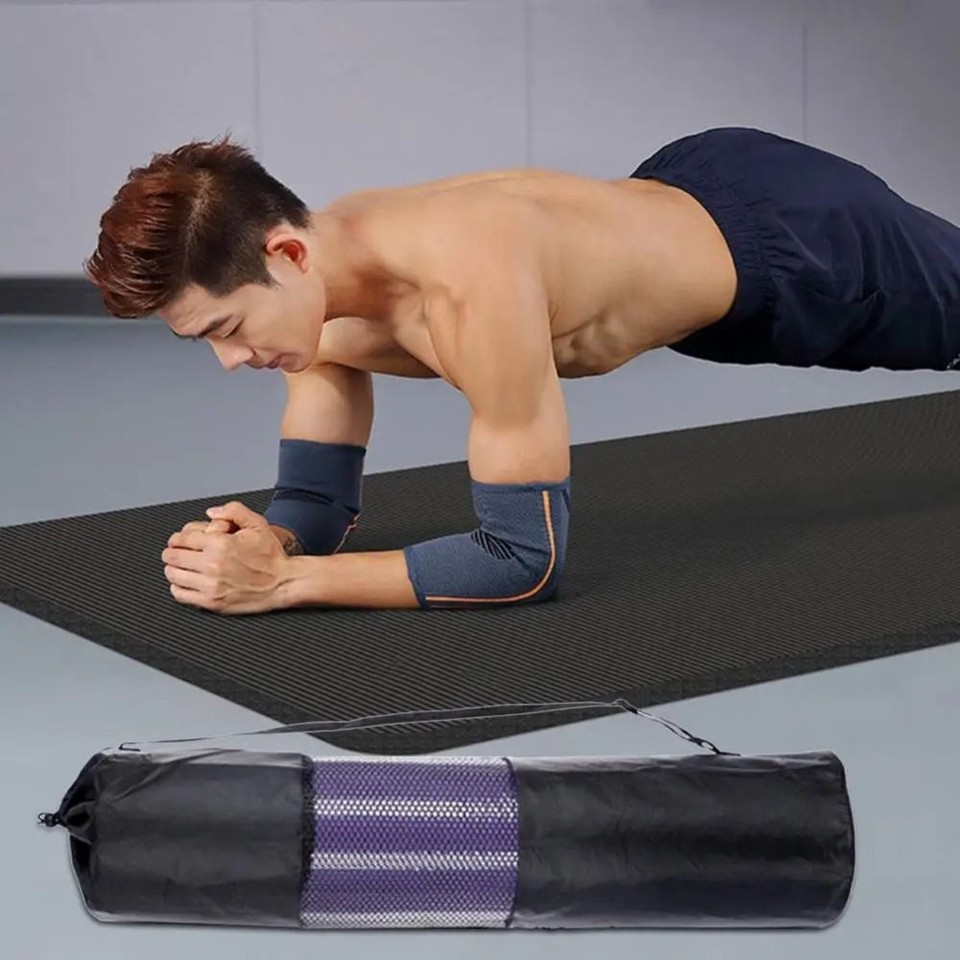 Tappetino Yoga E Fitness Premium 190x80x1,5 Cm – Schiuma NBR Morbida, Antiscivolo, Con Cinghia E Borsa Trasporto, Poster Esercizi Incluso, Senza Ftalati