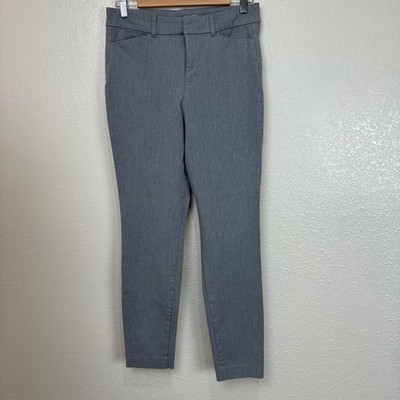 Old Navy High Rise Pixie Ankle Gray Lightweight Slacks Womens 8 Inseam 28.5 inch