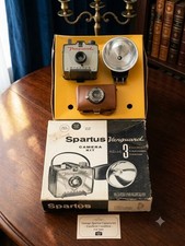 Vintage Spartus Vanguard Camera Kit - Original Box with Manual, Antique Battery