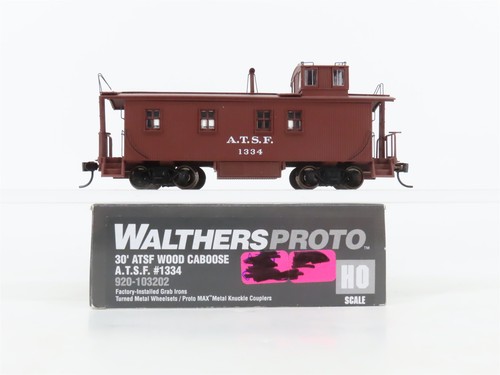 Escala HO Walthers Proto 920-103202 ATSF Santa Fe Ferrocarril 30' Madera Caboose #1334 | Condition: Used