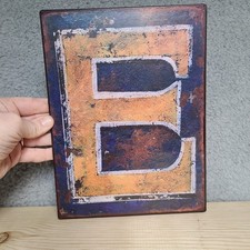 Rustic Metal Letter E Wall Sign Farmhouse Alphabet Initial Home Decor