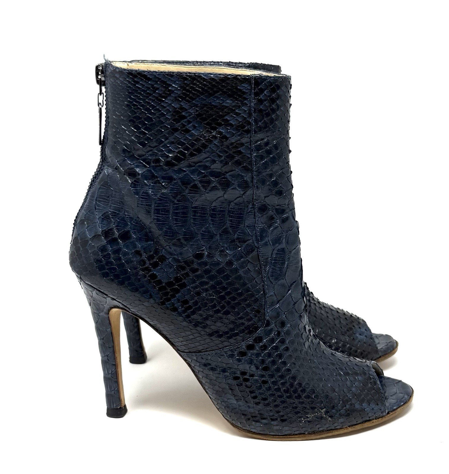 Alexandre Birman Navy Blue Python Snakeskin Leath… - image 22